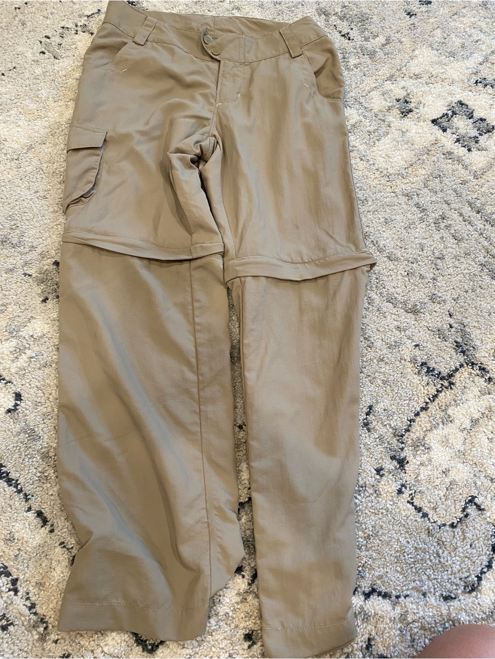 Kids Zip-Off Convertible Travel Pants - Khaki